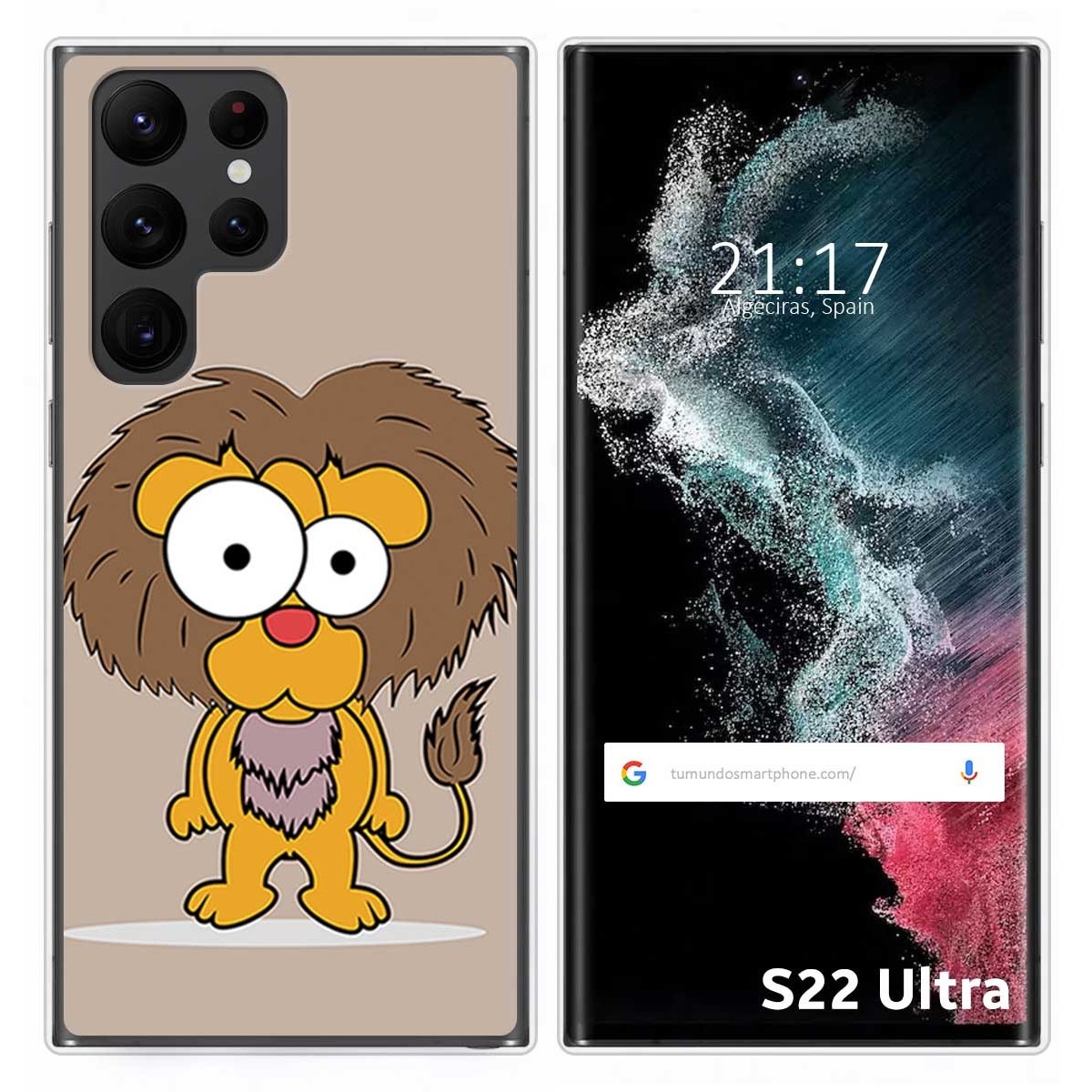 Funda Silicona para Samsung Galaxy S22 Ultra 5G diseño Leon Dibujos