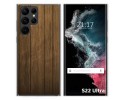 Funda Silicona para Samsung Galaxy S22 Ultra 5G diseño Madera Dibujos