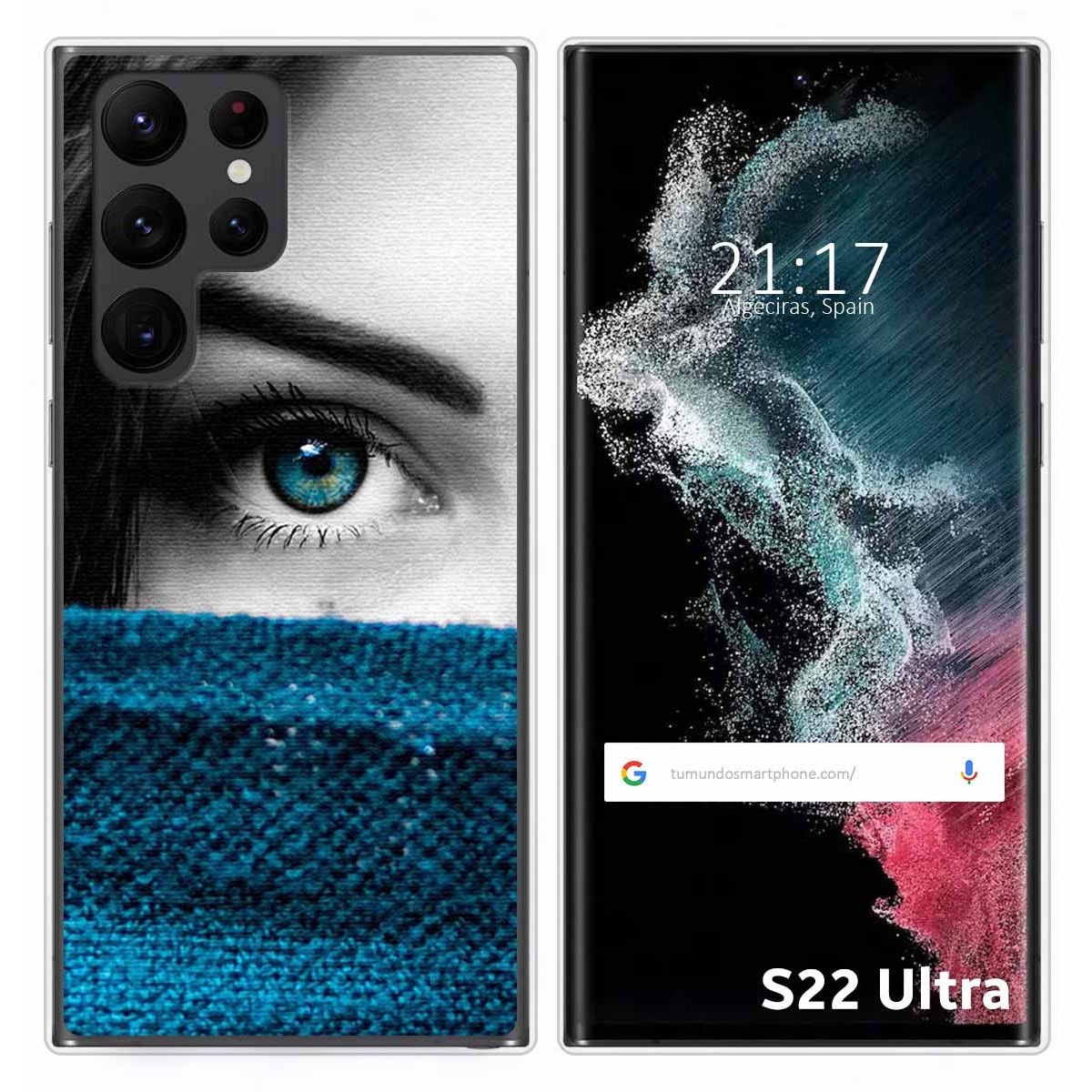 Funda Silicona para Samsung Galaxy S22 Ultra 5G diseño Ojo Dibujos