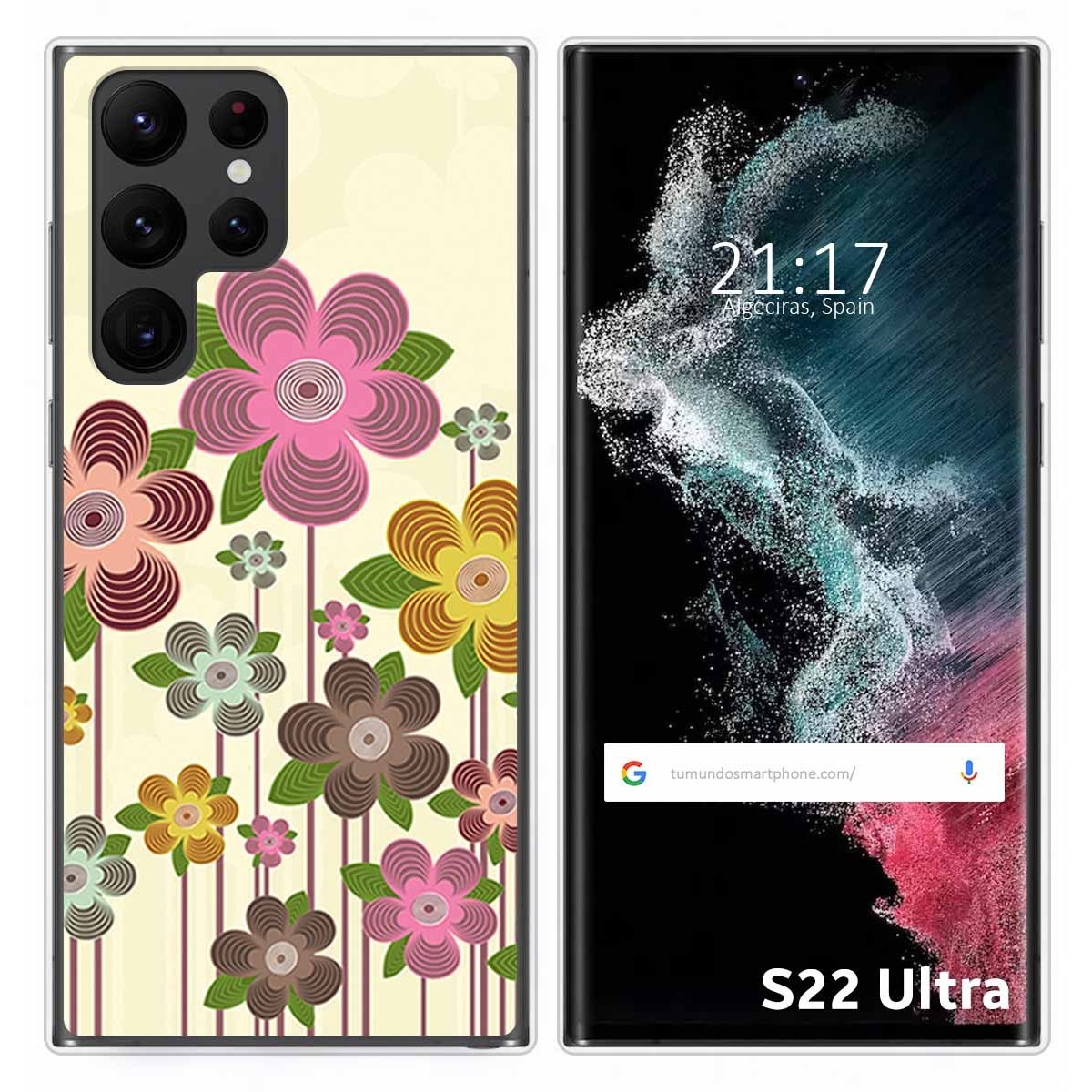 Funda Silicona para Samsung Galaxy S22 Ultra 5G diseño Primavera En Flor Dibujos