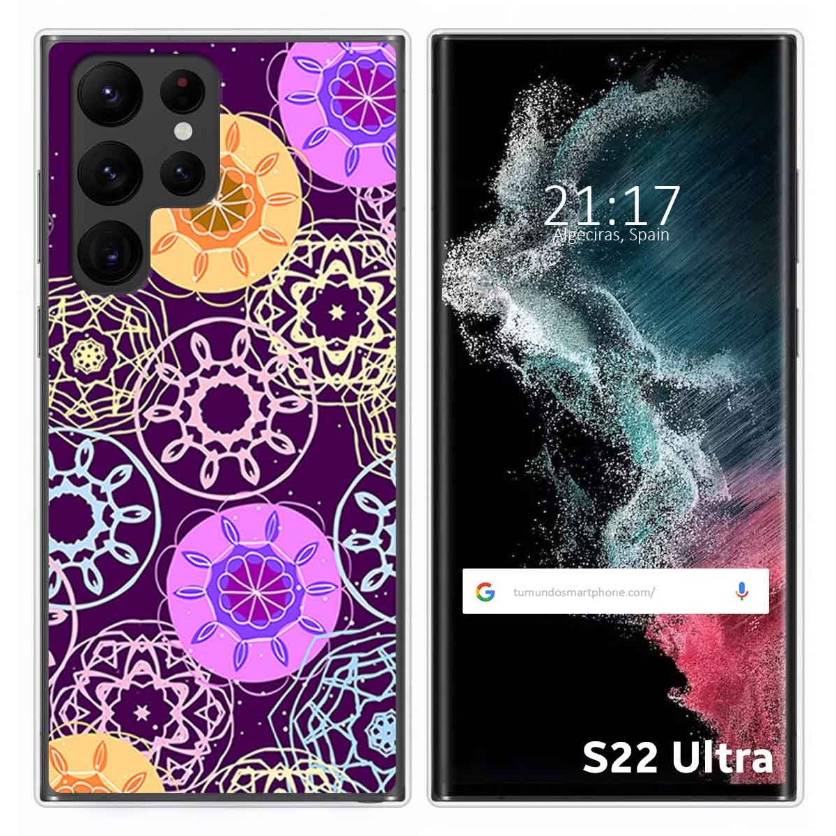 Funda Silicona para Samsung Galaxy S22 Ultra 5G diseño Radial Dibujos