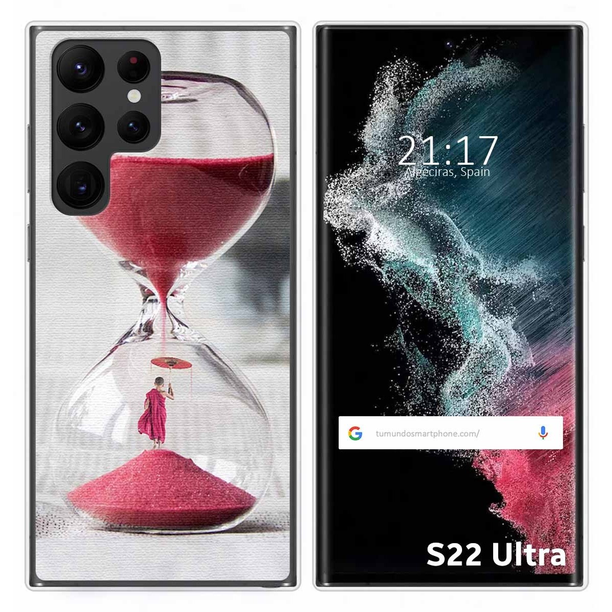 Funda Silicona para Samsung Galaxy S22 Ultra 5G diseño Reloj Dibujos