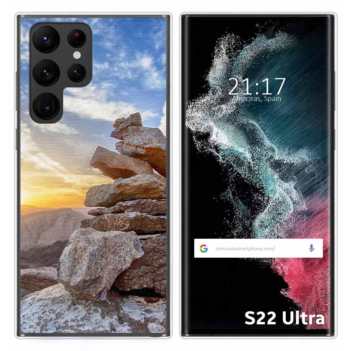 Funda Silicona para Samsung Galaxy S22 Ultra 5G diseño Sunset Dibujos