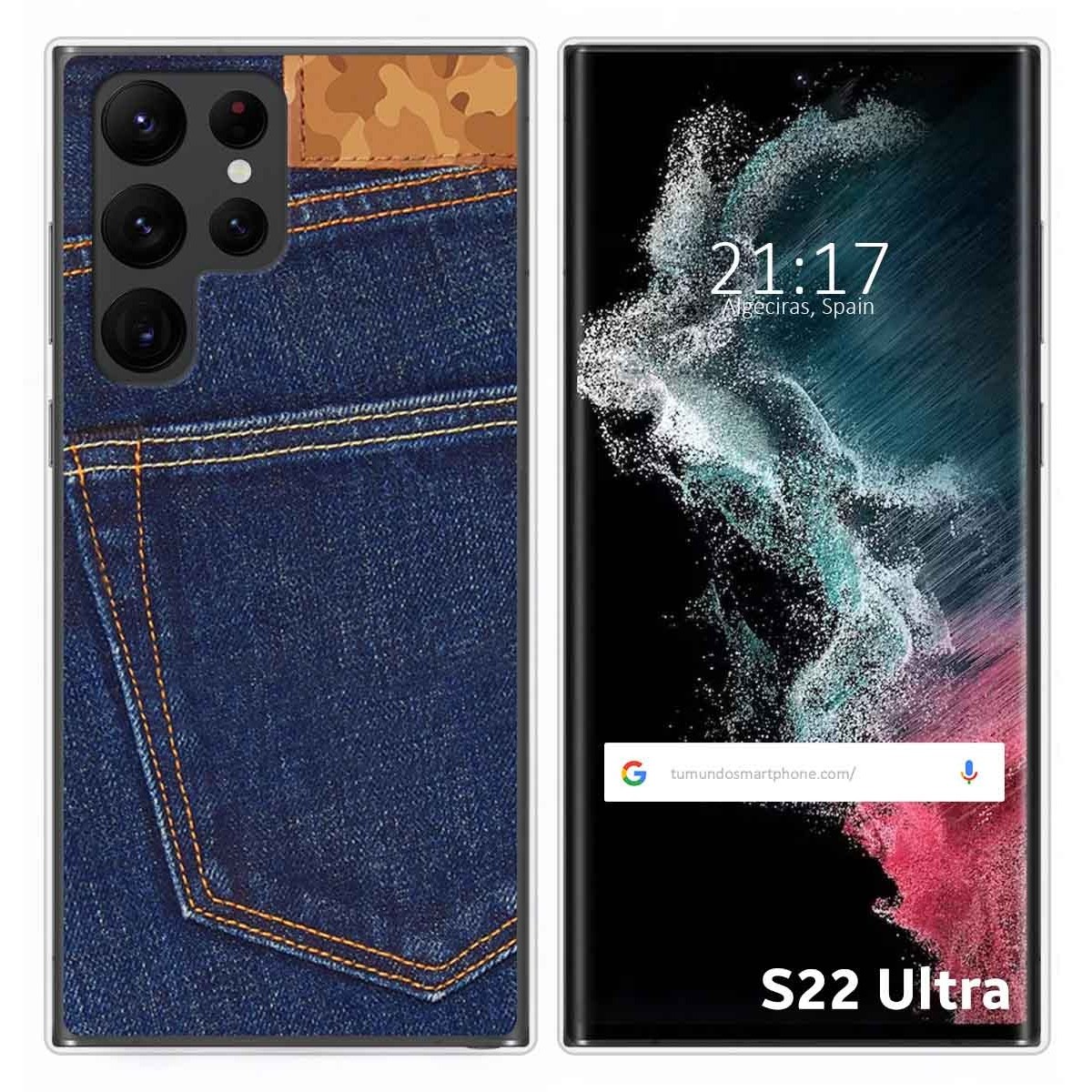 Funda Silicona para Samsung Galaxy S22 Ultra 5G diseño Vaquero Dibujos