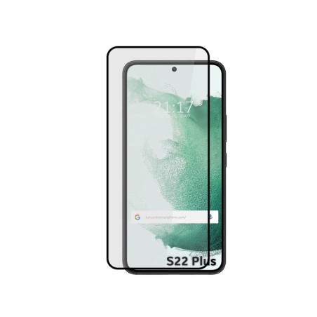 Protector Cristal Templado Completo 5D Full Glue Negro para Samsung Galaxy S22 Plus 5G Vidrio