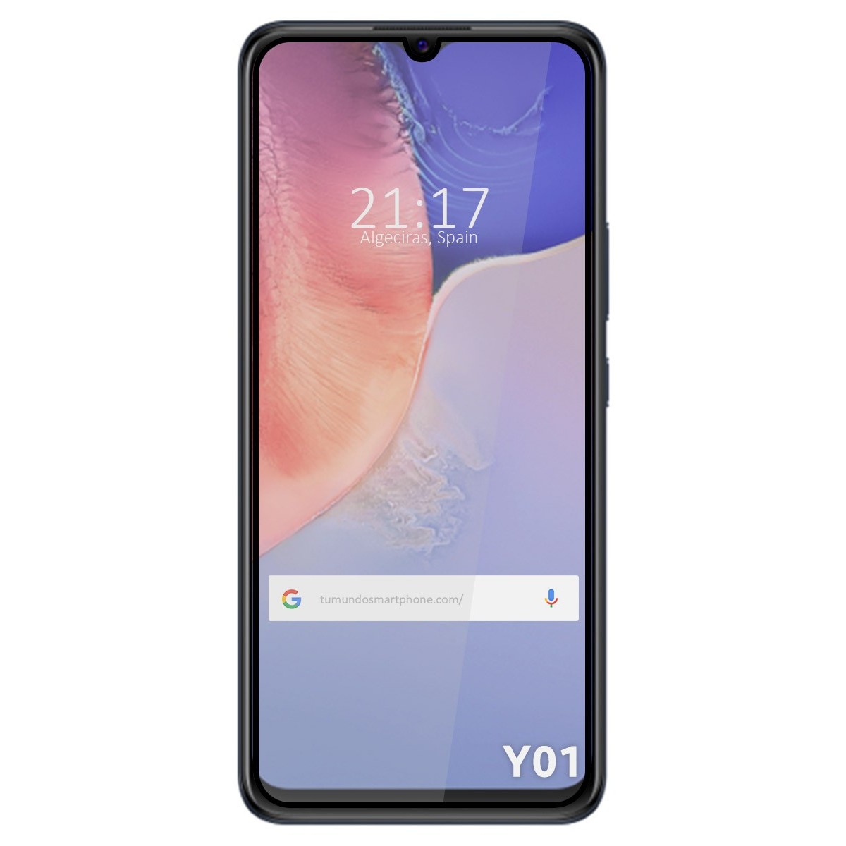 Protector Cristal Templado Completo 5D Full Glue Negro para Vivo Y01 Vidrio