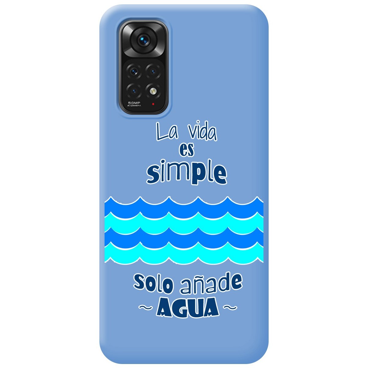 Funda Silicona Líquida Azul para Xiaomi Redmi Note 11 / 11s diseño Agua Dibujos