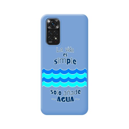 Funda Silicona Líquida Azul para Xiaomi Redmi Note 11 / 11s diseño Agua Dibujos