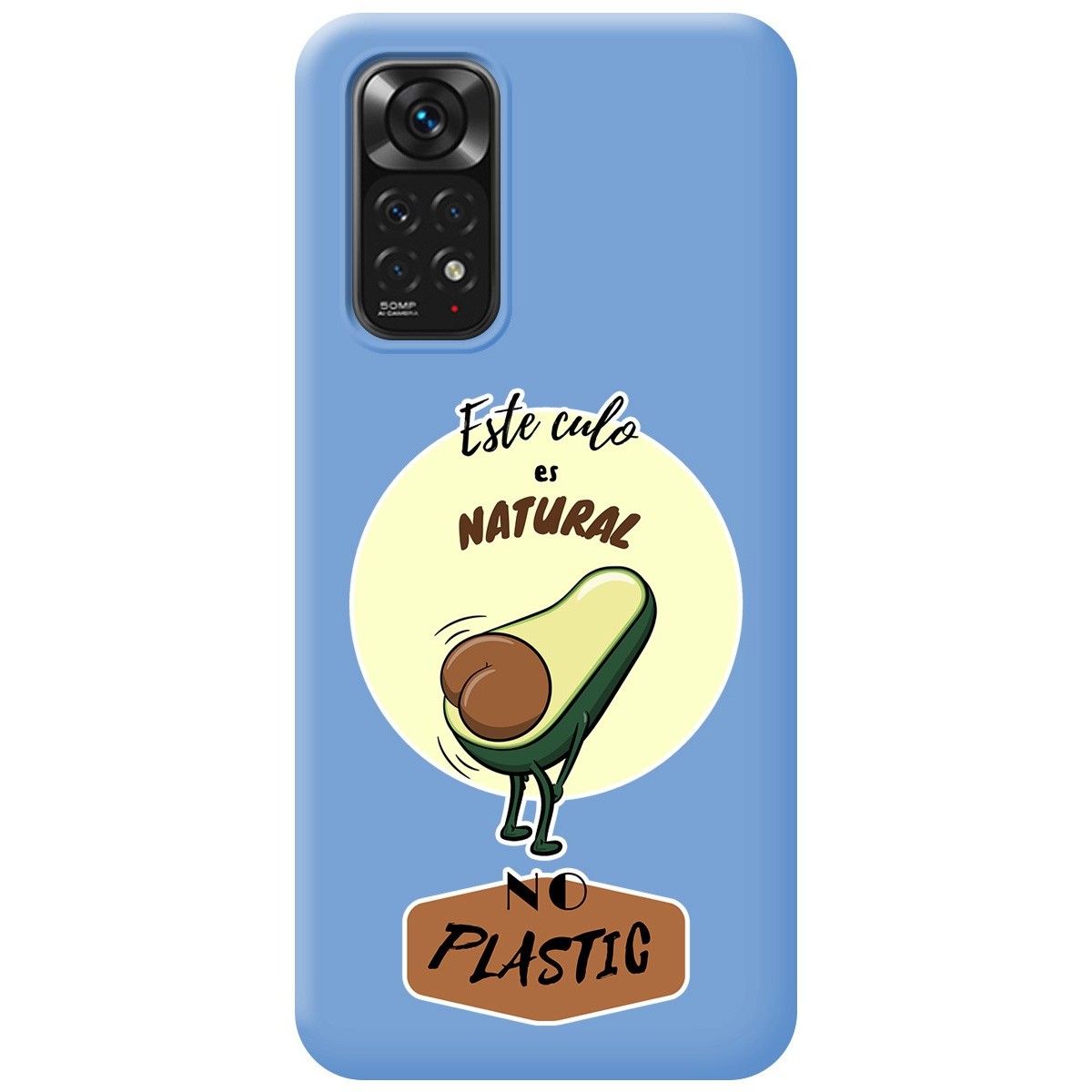 Funda Silicona Líquida Azul para Xiaomi Redmi Note 11 / 11s diseño Culo Natural Dibujos