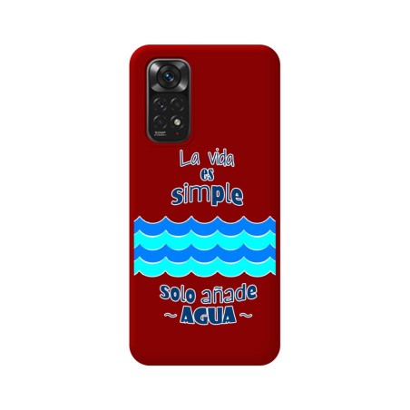 Funda Silicona Líquida Roja para Xiaomi Redmi Note 11 / 11s diseño Agua Dibujos