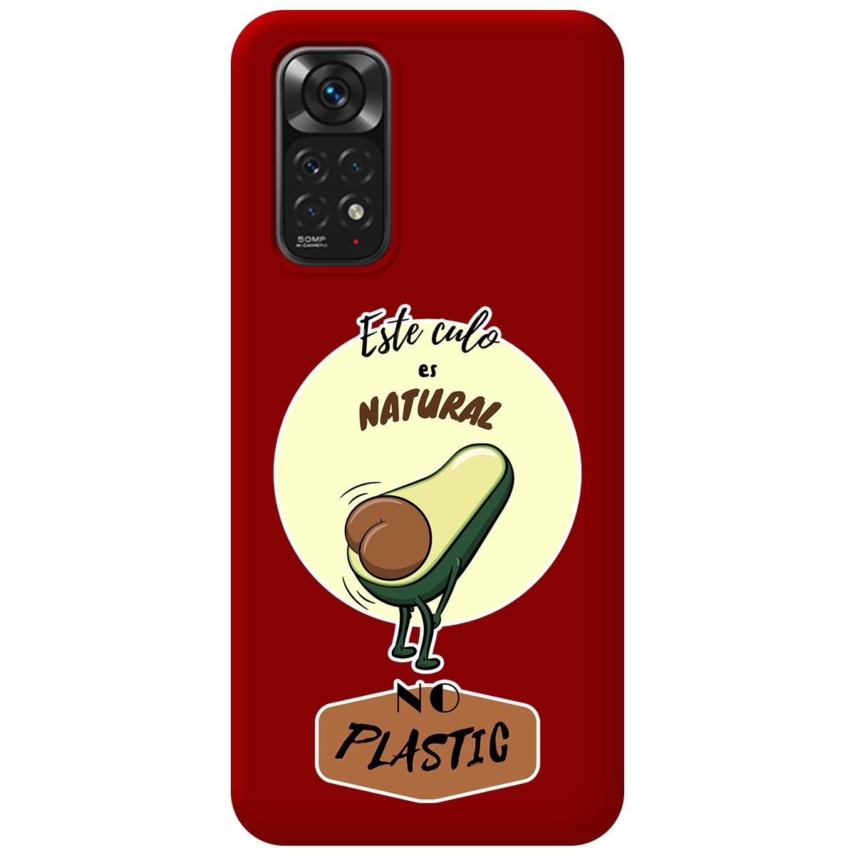 Funda Silicona Líquida Roja para Xiaomi Redmi Note 11 / 11s diseño Culo Natural Dibujos