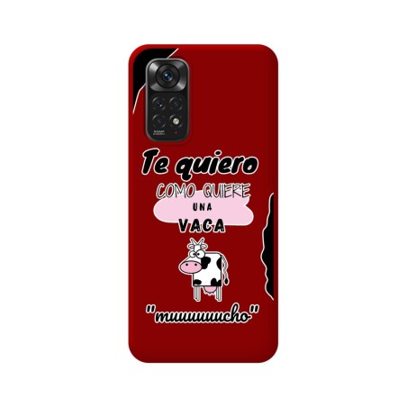 Funda Silicona Líquida Roja para Xiaomi Redmi Note 11 / 11s diseño Vaca Dibujos