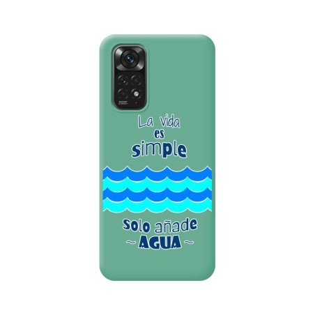 Funda Silicona Líquida Verde para Xiaomi Redmi Note 11 / 11s diseño Agua Dibujos