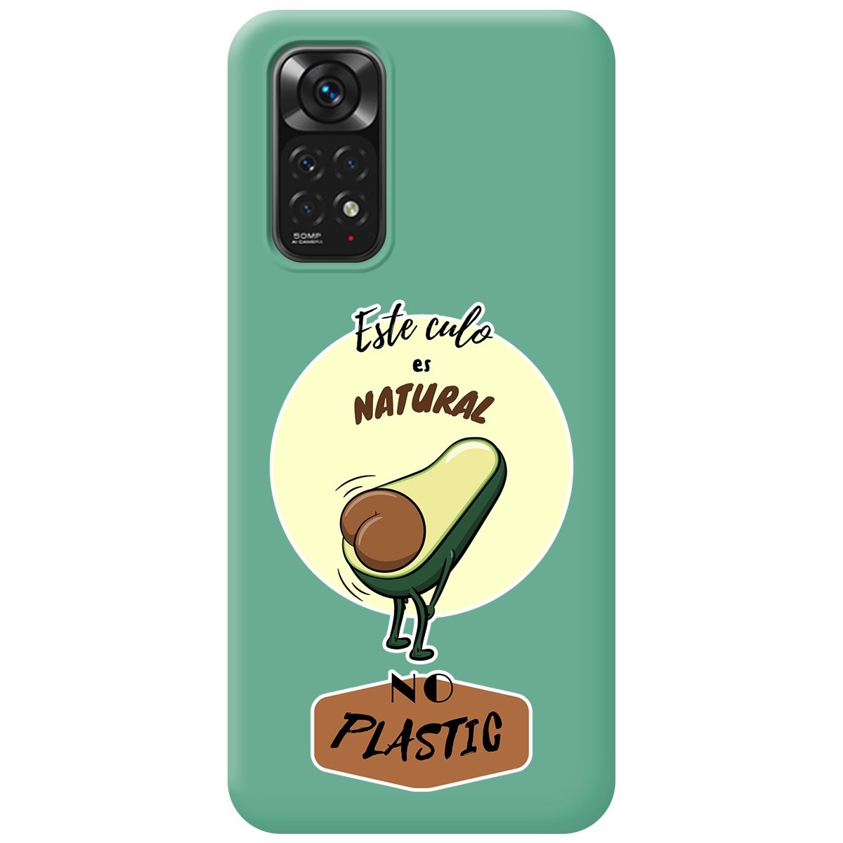 Funda Silicona Líquida Verde para Xiaomi Redmi Note 11 / 11s diseño Culo Natural Dibujos