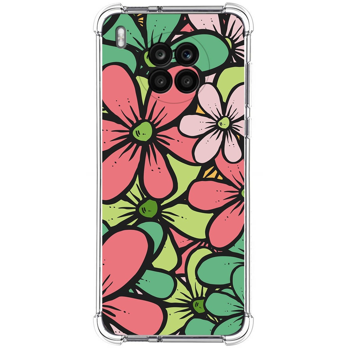 Funda Silicona Antigolpes para Huawei Honor 50 Lite 5G / Nova 8i diseño Flores 02 Dibujos