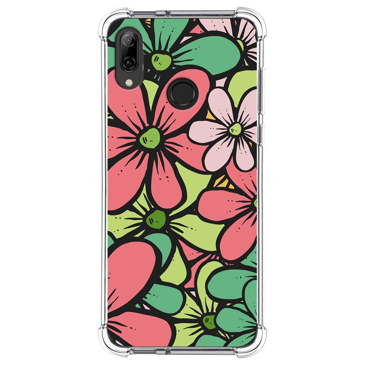 Funda Silicona Antigolpes para Huawei P Smart 2019 / Honor 10 Lite diseño Flores 02 Dibujos