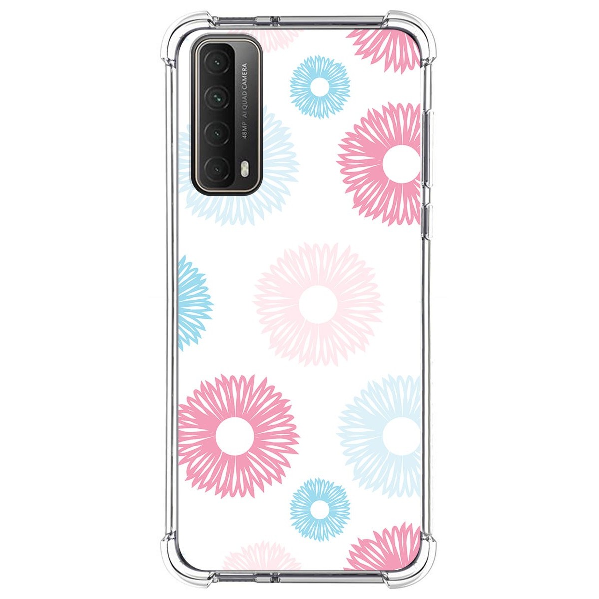 Funda Silicona Antigolpes para Huawei P Smart 2021 diseño Flores 06 Dibujos