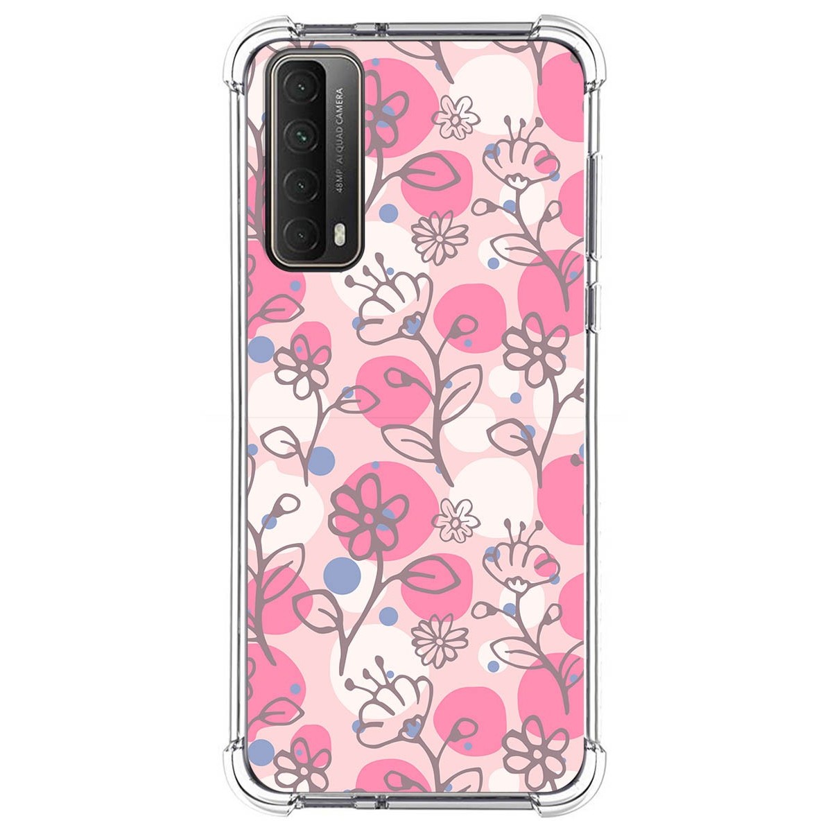 Funda Silicona Antigolpes para Huawei P Smart 2021 diseño Flores 07 Dibujos
