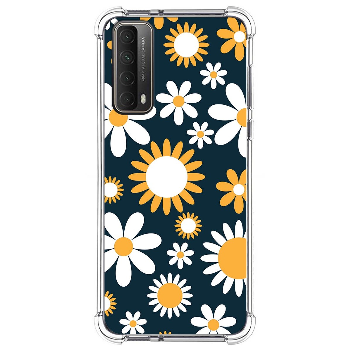 Funda Silicona Antigolpes para Huawei P Smart 2021 diseño Flores 08 Dibujos