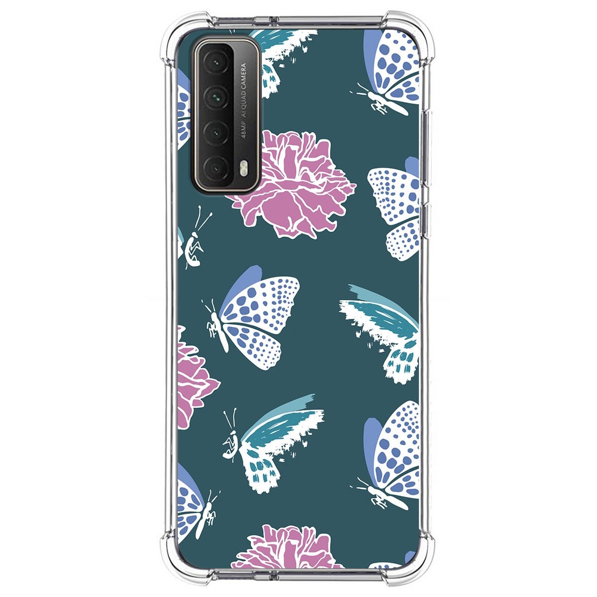 Funda Silicona Antigolpes para Huawei P Smart 2021 diseño Flores 10 Dibujos