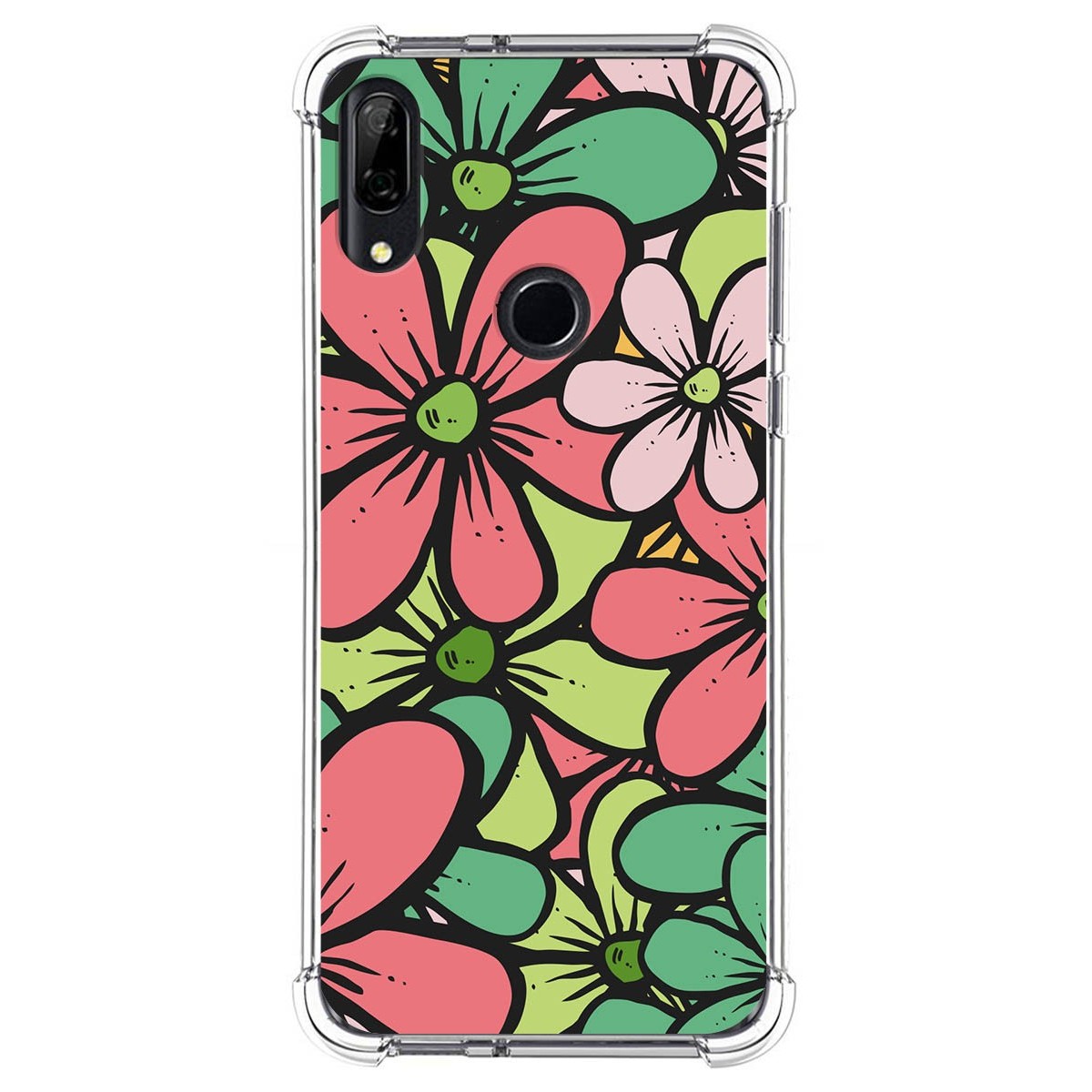 Funda Silicona Antigolpes para Huawei P Smart Z diseño Flores 02 Dibujos