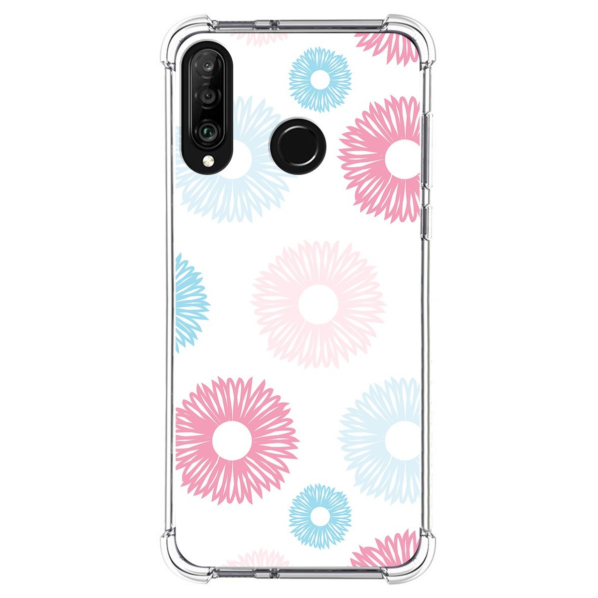 Funda Silicona Antigolpes para Huawei P30 Lite diseño Flores 06 Dibujos