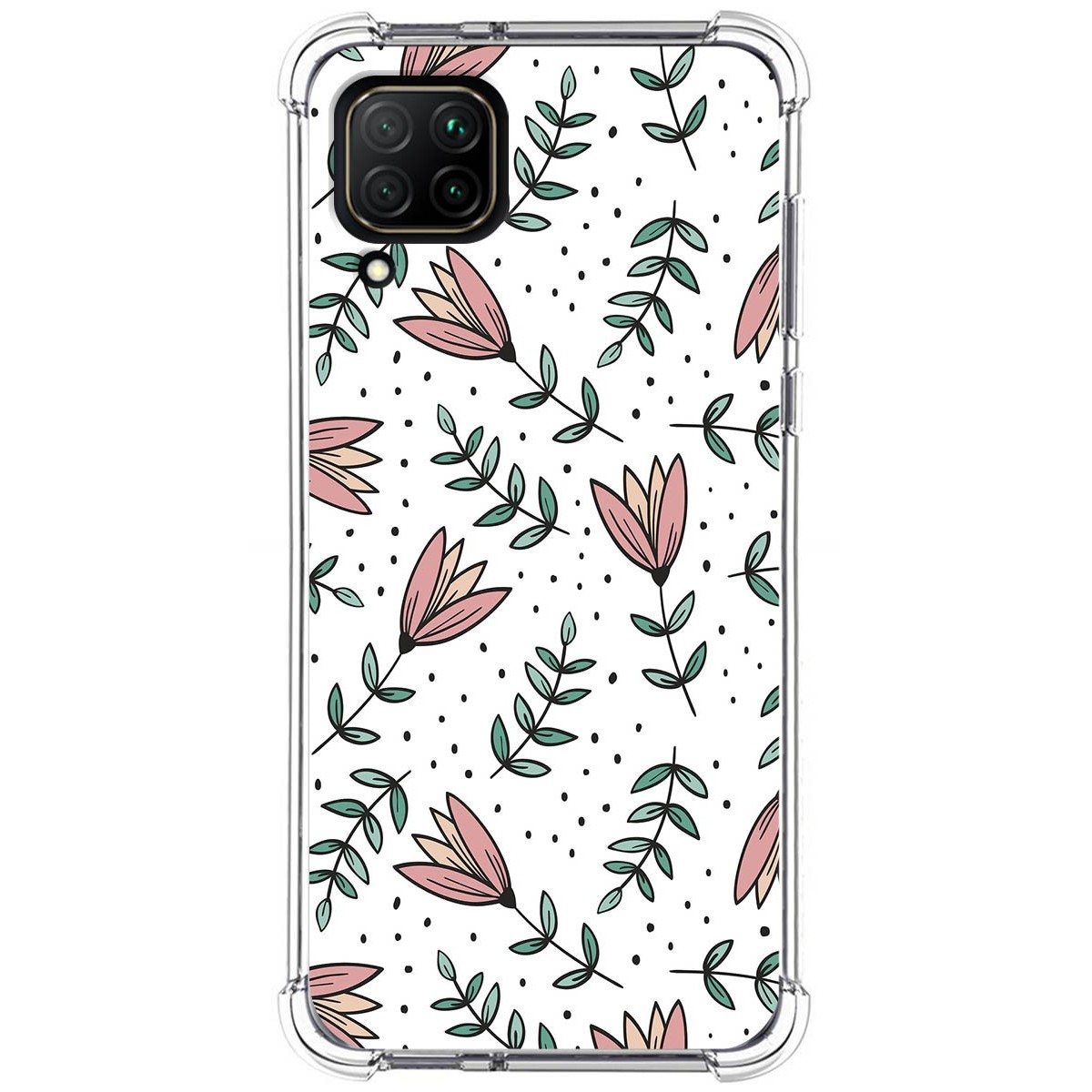 Funda Silicona Antigolpes para Huawei P40 Lite diseño Flores 01 Dibujos