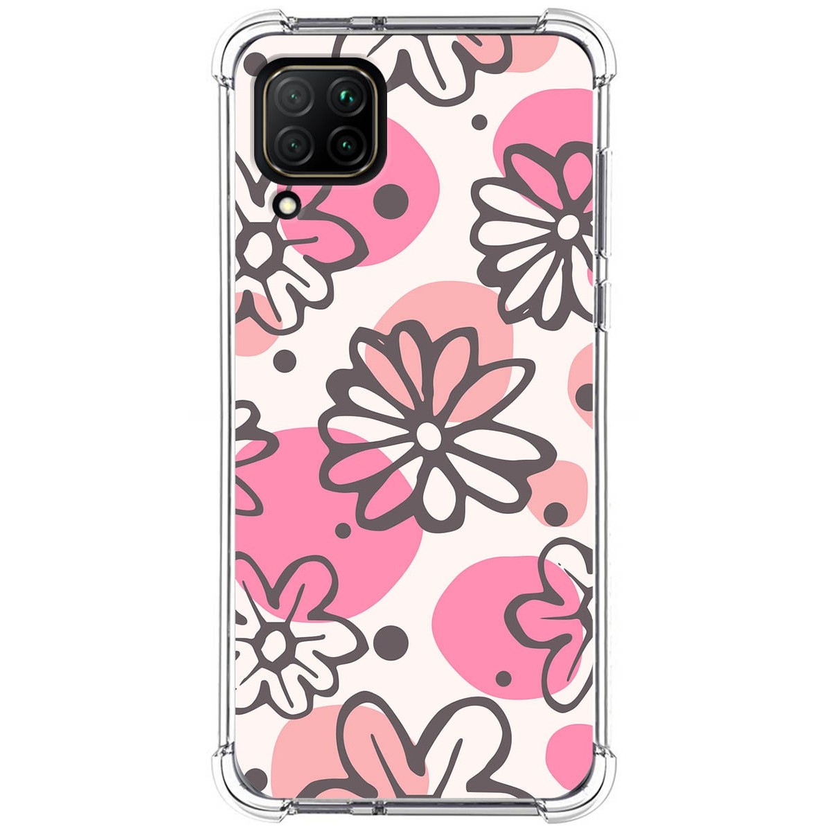 Funda Silicona Antigolpes para Huawei P40 Lite diseño Flores 09 Dibujos