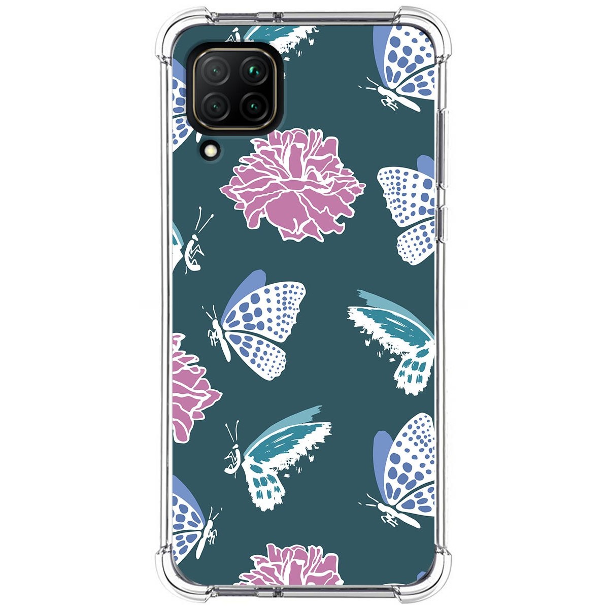 Funda Silicona Antigolpes para Huawei P40 Lite diseño Flores 10 Dibujos