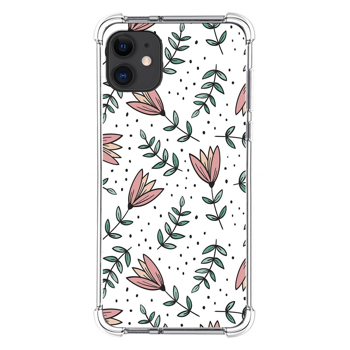 Funda Silicona Antigolpes para Iphone 11 (6.1) diseño Flores 01 Dibujos
