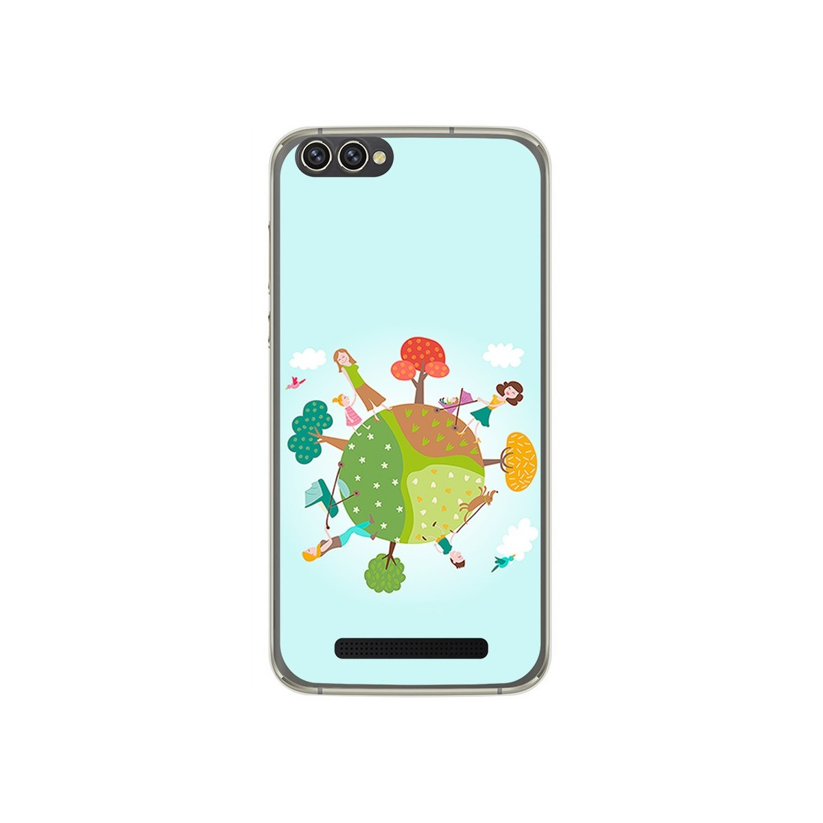 Funda Gel Tpu para Doogee X30 Diseño Familia Dibujos
