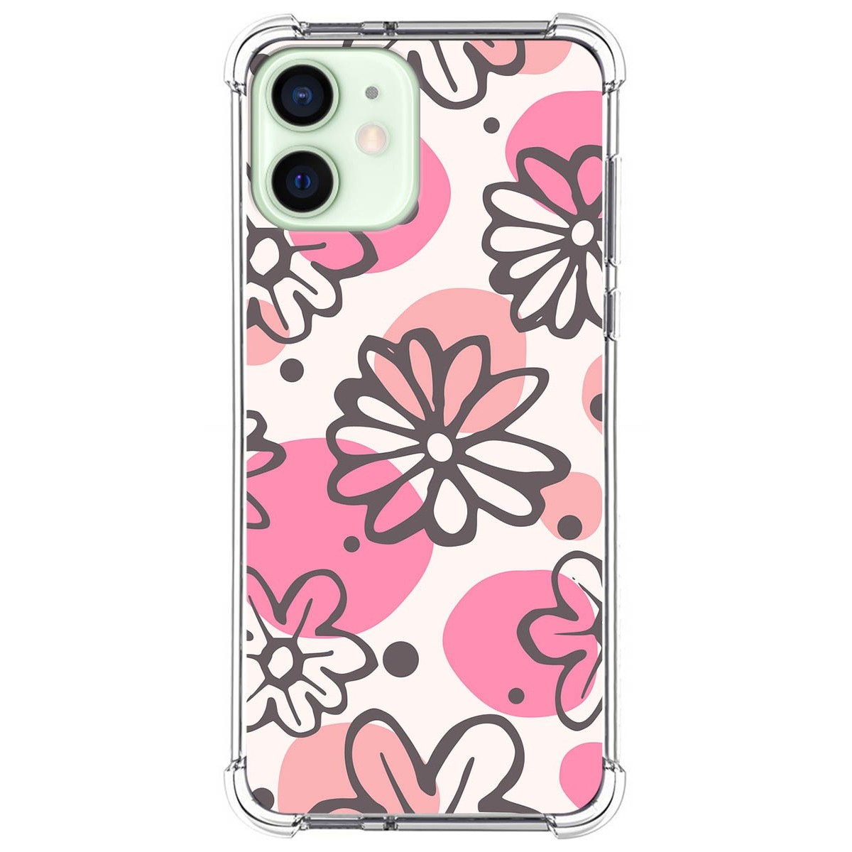 Funda Silicona Antigolpes para Iphone 12 Mini (5.4) diseño Flores 09 Dibujos
