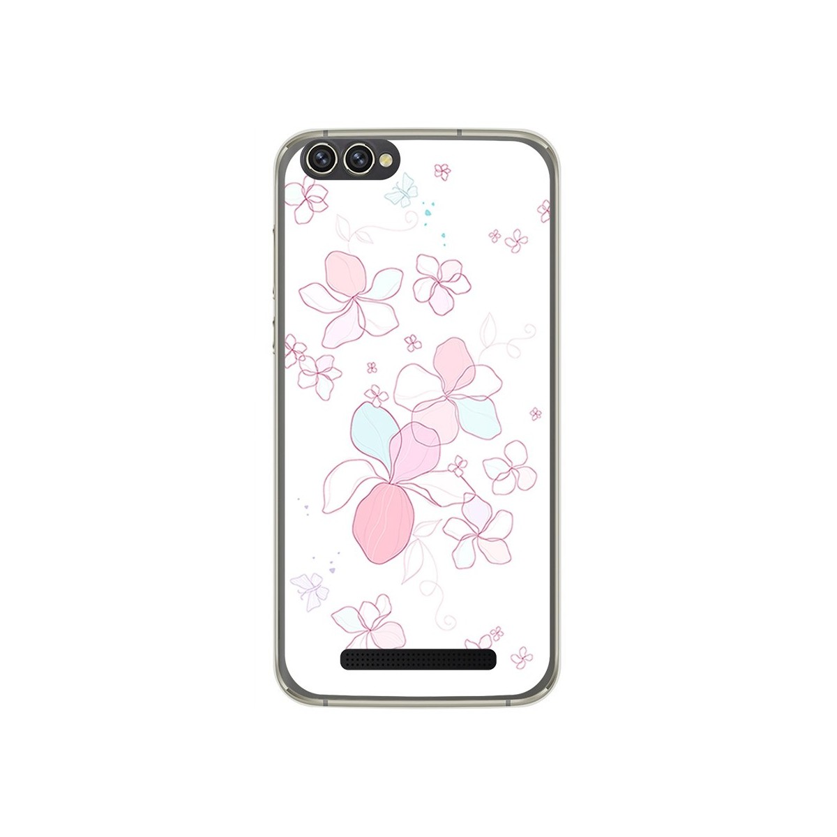 Funda Gel Tpu para Doogee X30 Diseño Flores Dibujos