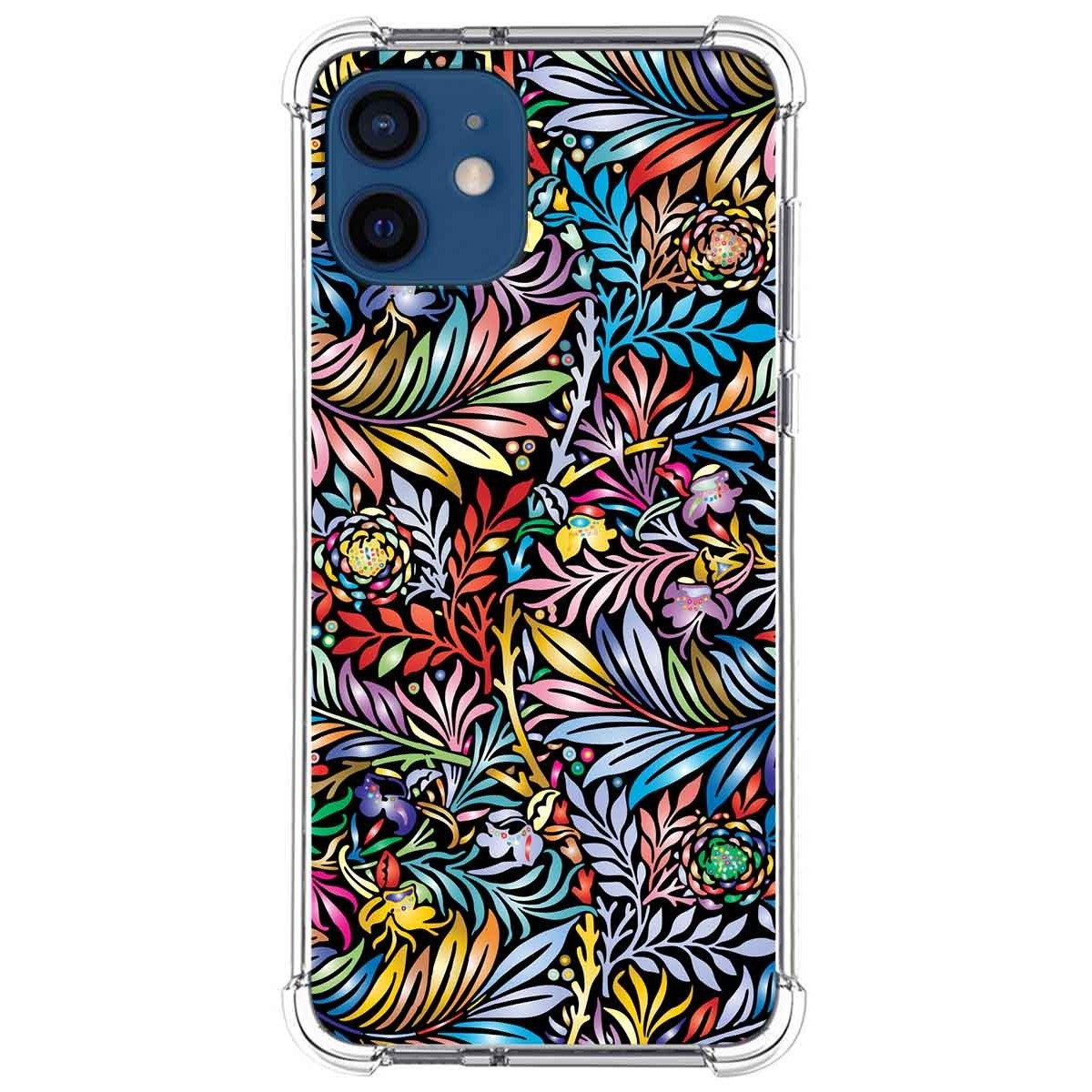 Funda Silicona Antigolpes para Iphone 12 / 12 Pro (6.1) diseño Flores 04 Dibujos