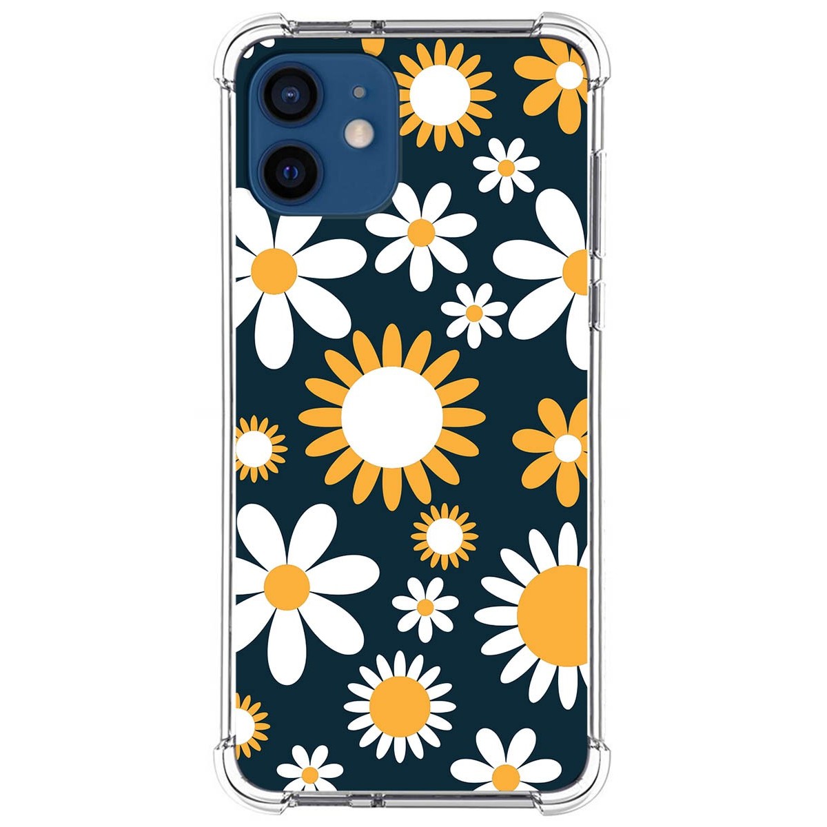 Funda Silicona Antigolpes para Iphone 12 / 12 Pro (6.1) diseño Flores 08 Dibujos