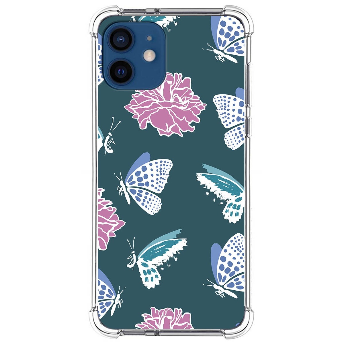 Funda Silicona Antigolpes para Iphone 12 / 12 Pro (6.1) diseño Flores 10 Dibujos