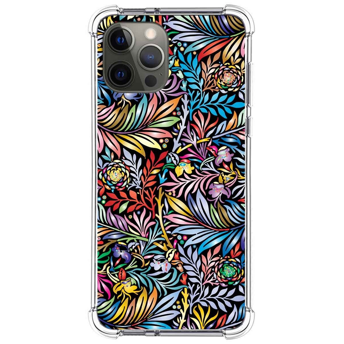 Funda Silicona Antigolpes para Iphone 12 Pro Max (6.7) diseño Flores 04 Dibujos