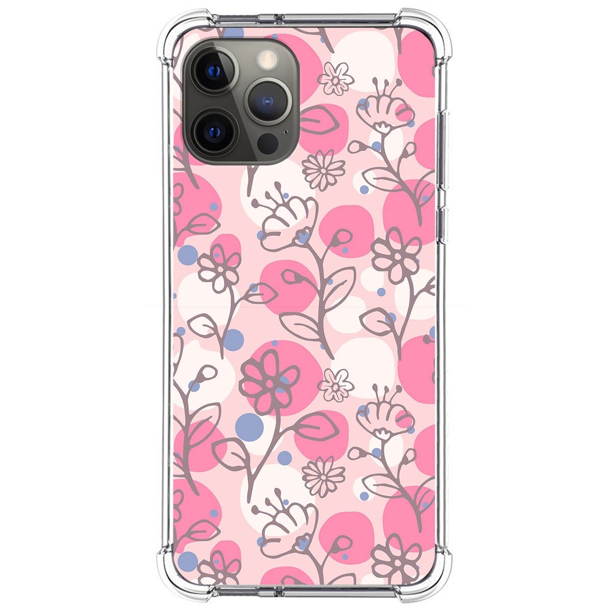 Funda Silicona Antigolpes para Iphone 12 Pro Max (6.7) diseño Flores 07 Dibujos