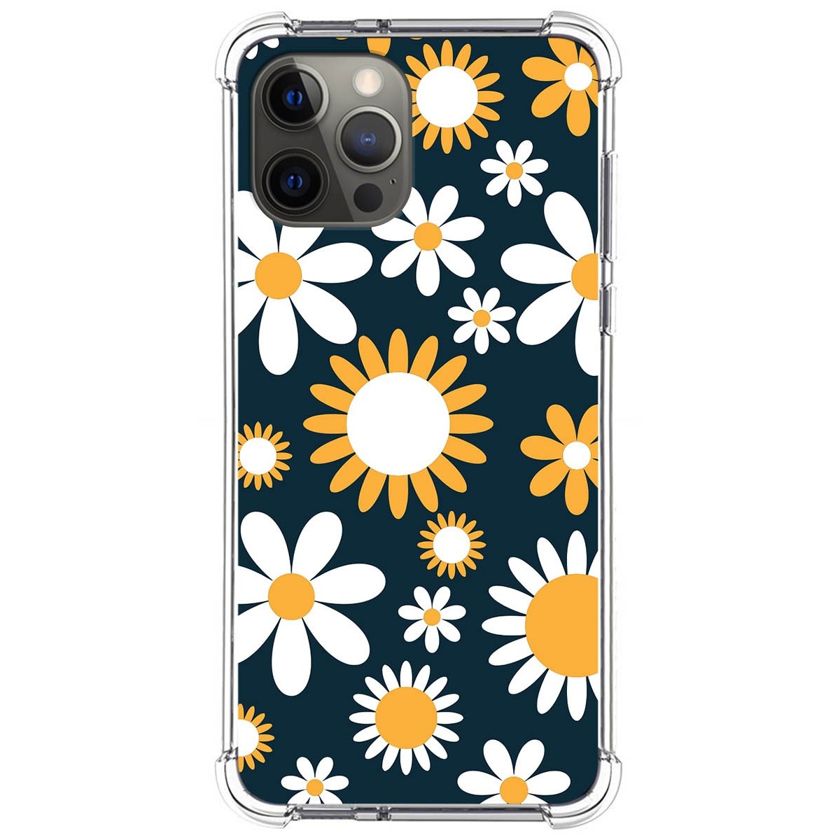 Funda Silicona Antigolpes para Iphone 12 Pro Max (6.7) diseño Flores 08 Dibujos