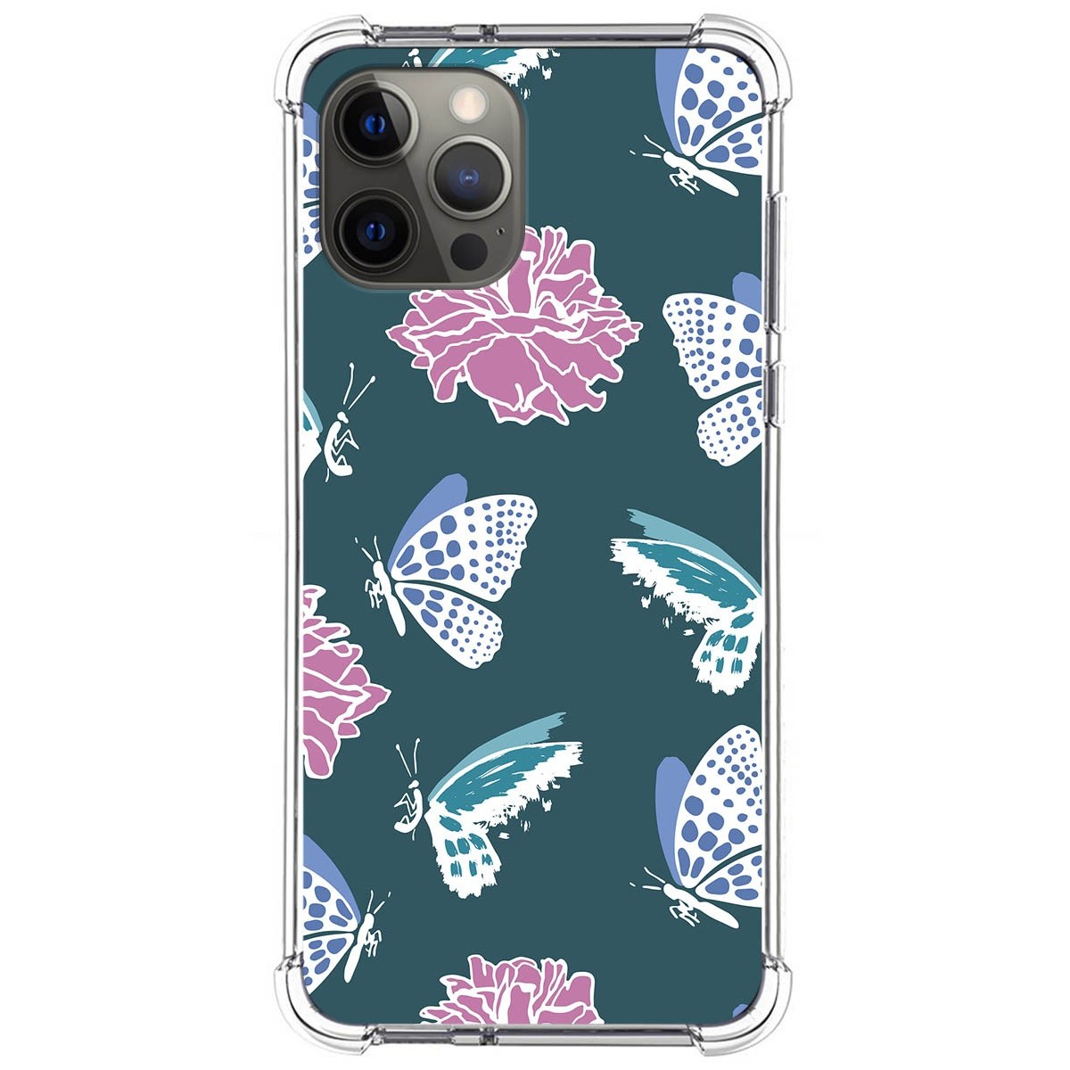Funda Silicona Antigolpes para Iphone 12 Pro Max (6.7) diseño Flores 10 Dibujos
