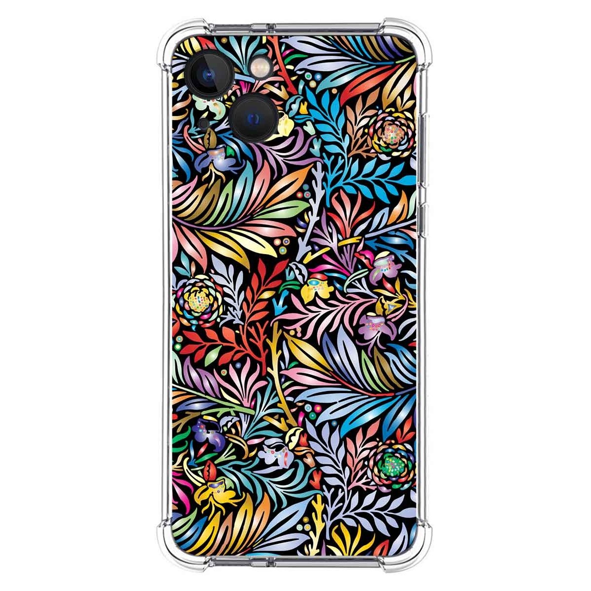 Funda Silicona Antigolpes para Iphone 13 (6.1) diseño Flores 04 Dibujos