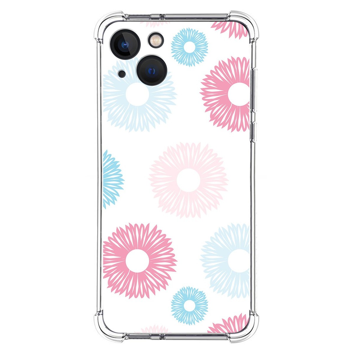 Funda Silicona Antigolpes para Iphone 13 (6.1) diseño Flores 06 Dibujos