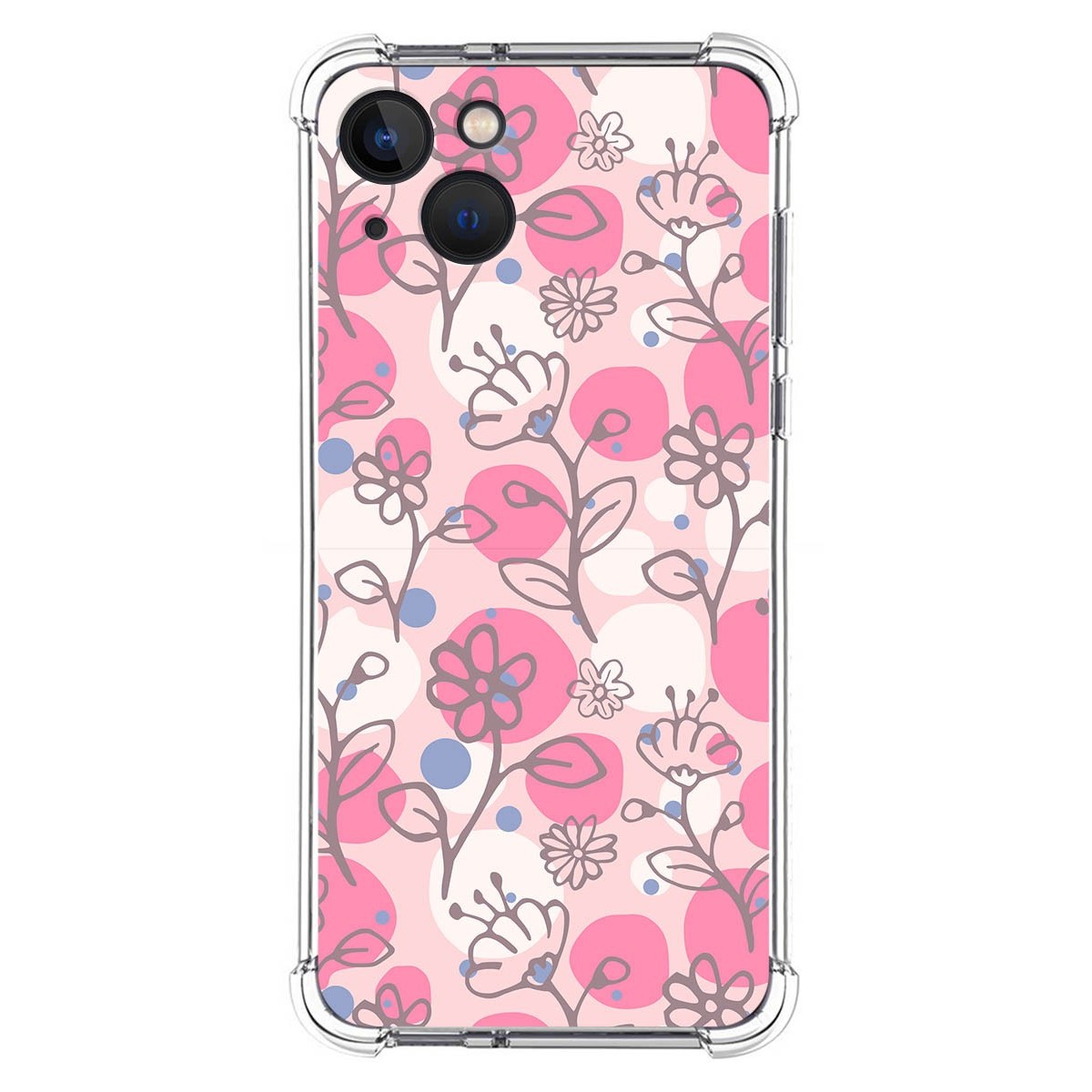 Funda Silicona Antigolpes para Iphone 13 (6.1) diseño Flores 07 Dibujos