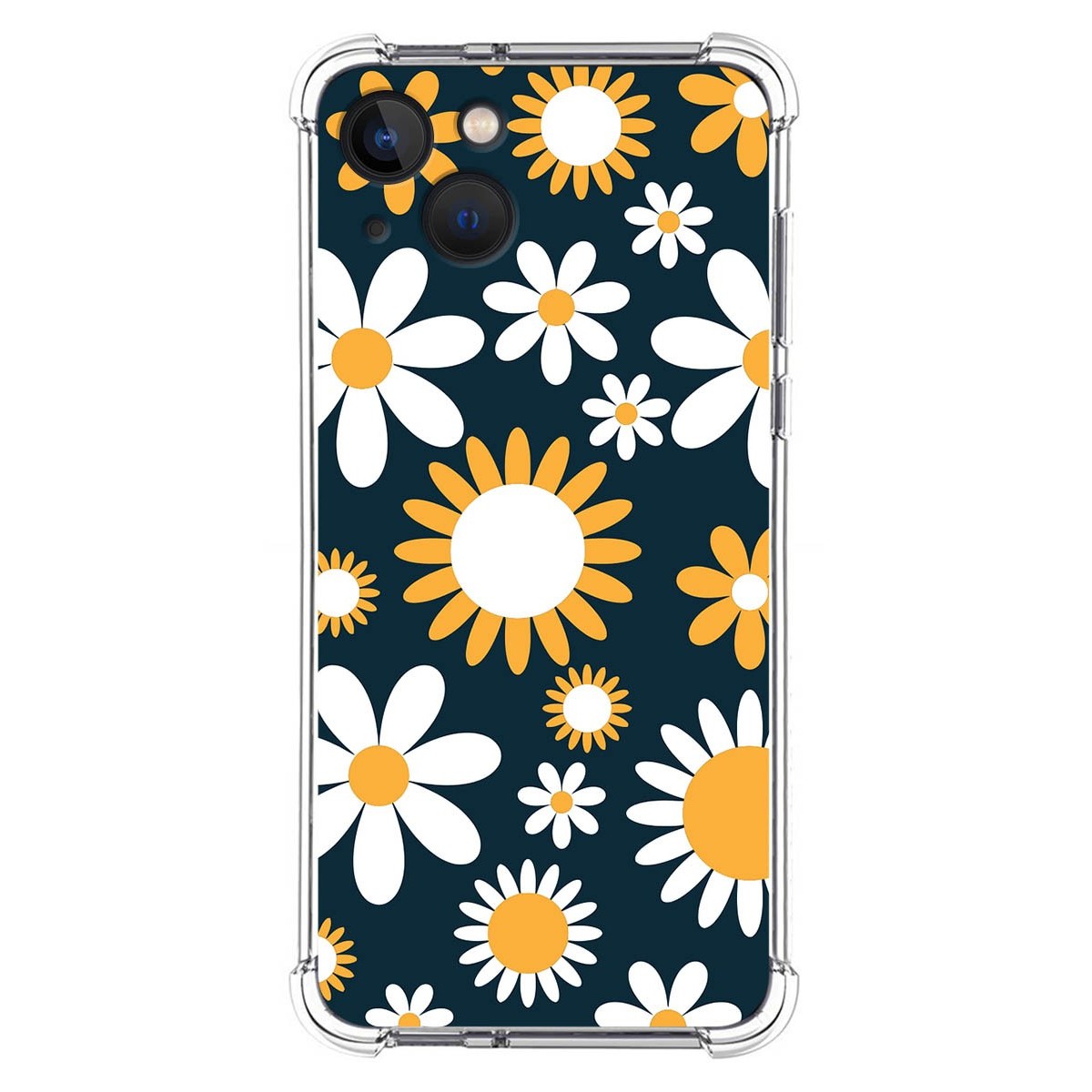 Funda Silicona Antigolpes para Iphone 13 (6.1) diseño Flores 08 Dibujos