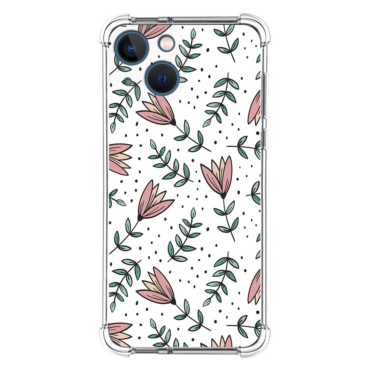 Funda Silicona Antigolpes para Iphone 13 Mini (5.4) diseño Flores 01 Dibujos