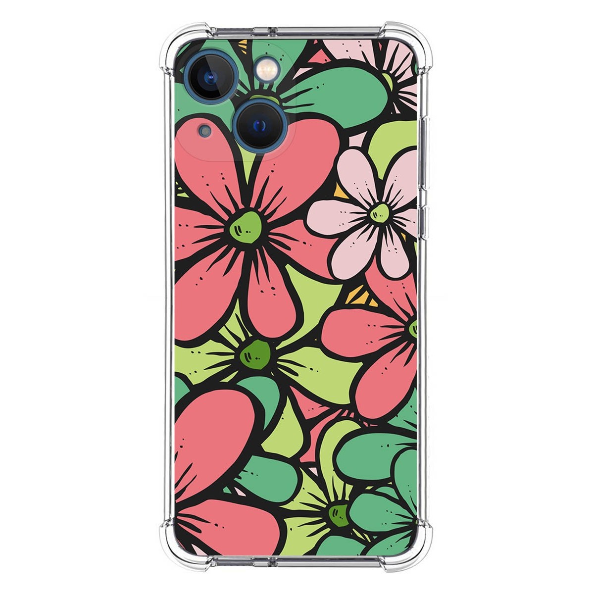 Funda Silicona Antigolpes para Iphone 13 Mini (5.4) diseño Flores 02 Dibujos