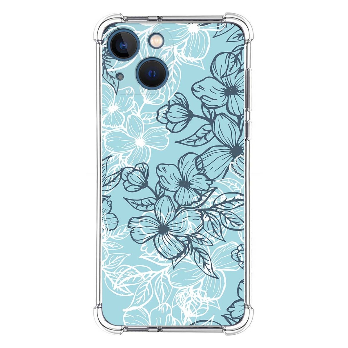 Funda Silicona Antigolpes para Iphone 13 Mini (5.4) diseño Flores 03 Dibujos