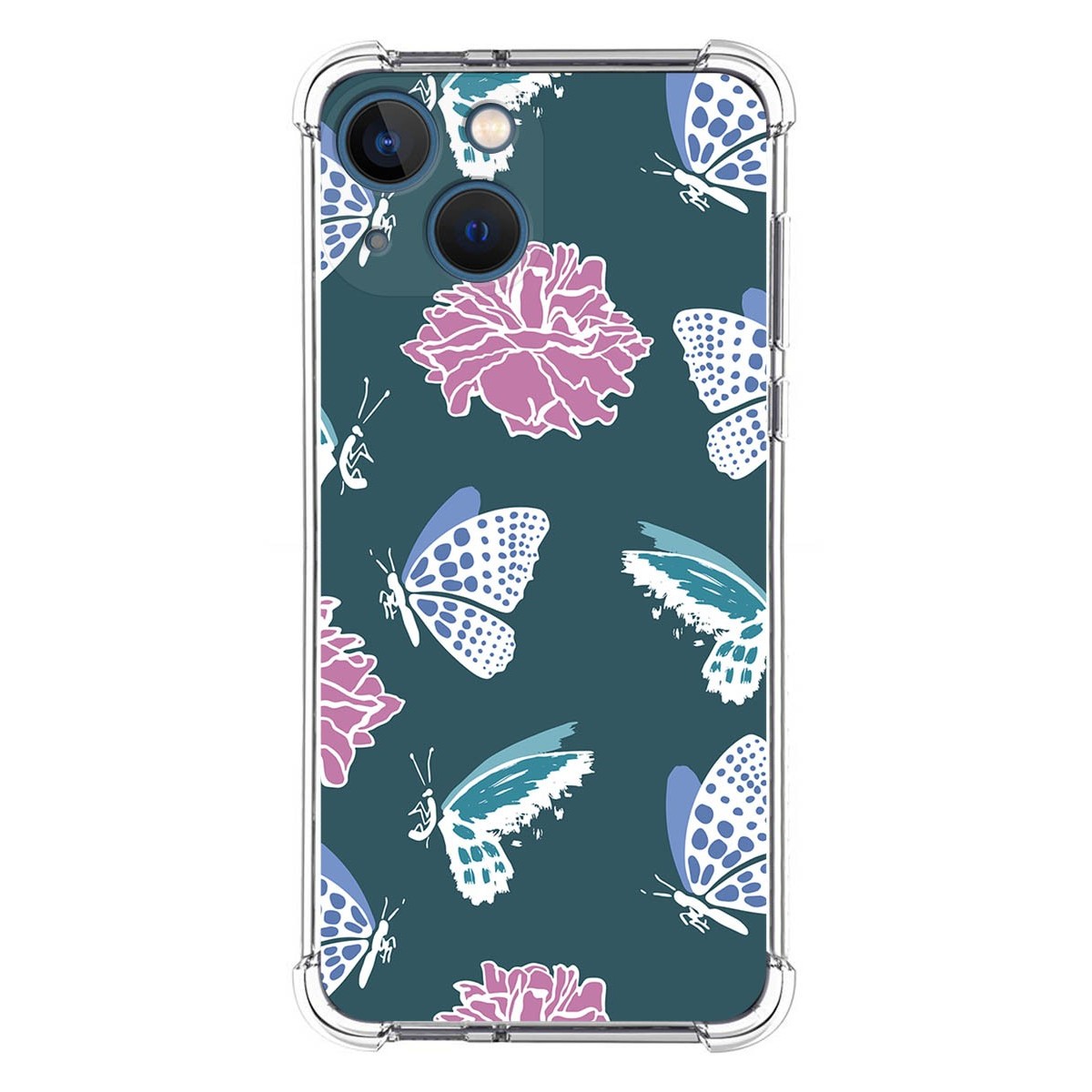 Funda Silicona Antigolpes para Iphone 13 Mini (5.4) diseño Flores 10 Dibujos