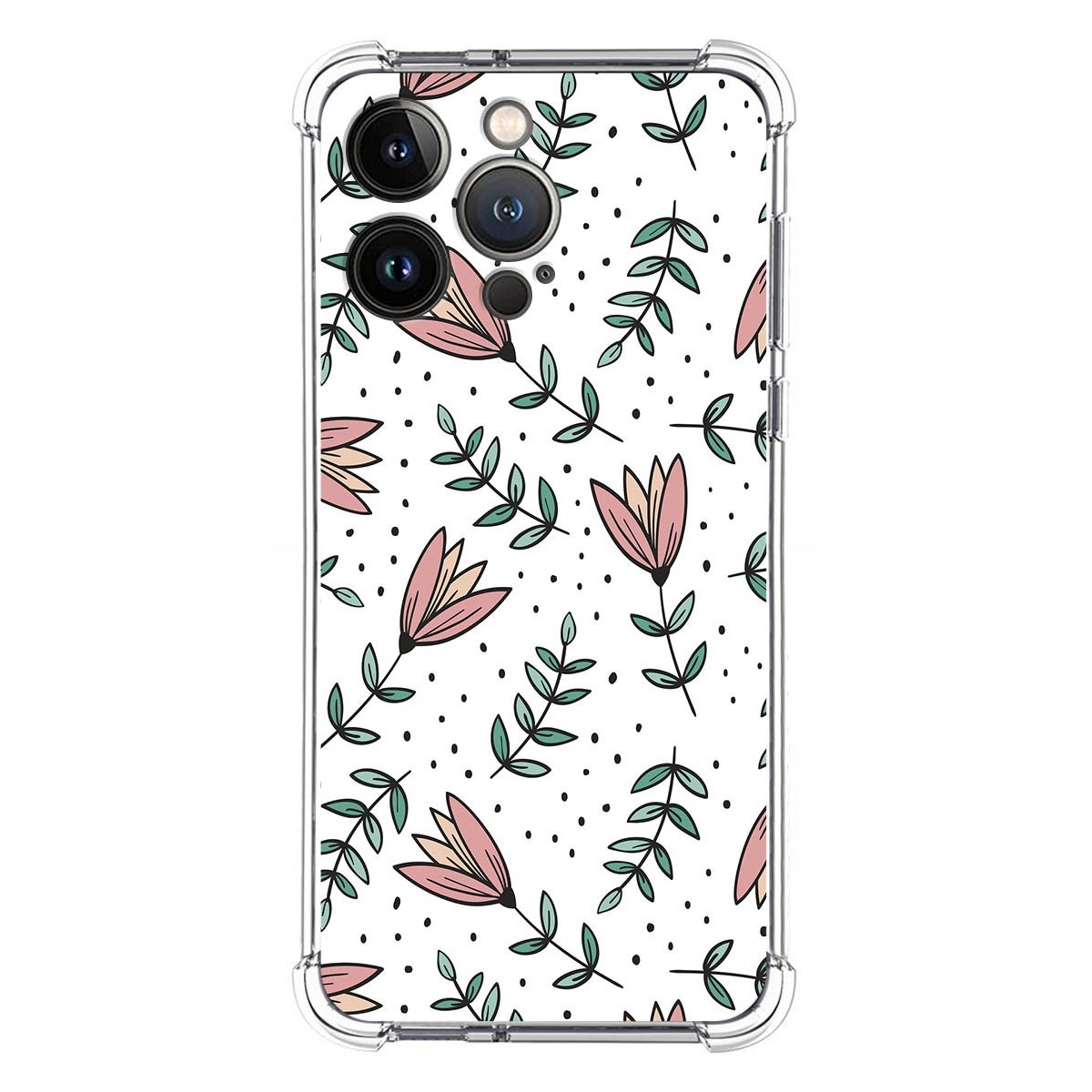 Funda Silicona Antigolpes para Iphone 13 Pro (6.1) diseño Flores 01 Dibujos