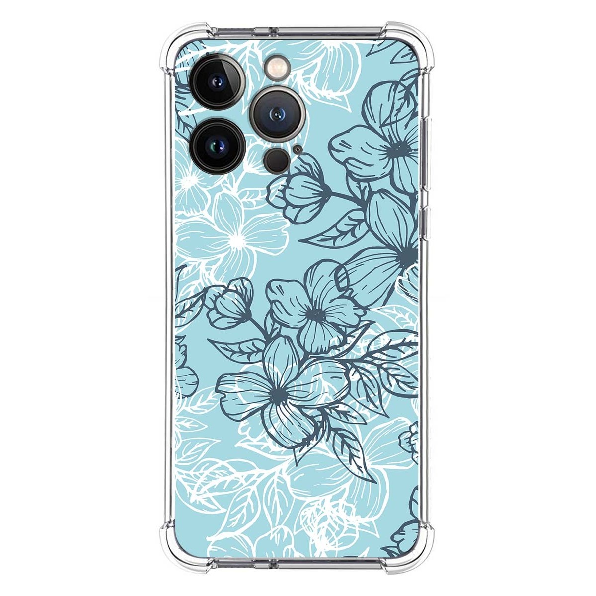 Funda Silicona Antigolpes para Iphone 13 Pro (6.1) diseño Flores 03 Dibujos